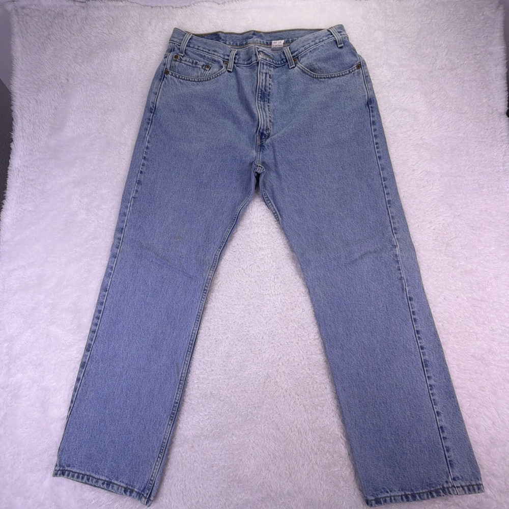 VTG‎ Levi's 505 Regular Fit Straight Leg Mens 36x29 (tag 38x30) Light Wash Denim